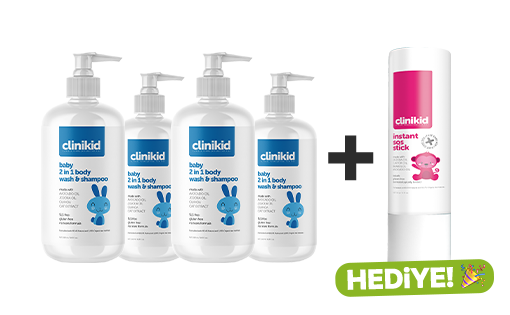 Clinikid 2'si 1 Arada Şampuan ve Duş Jeli